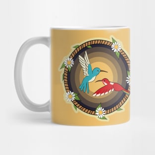 Couple Matching  Retro Romantic Couples Birds Mug